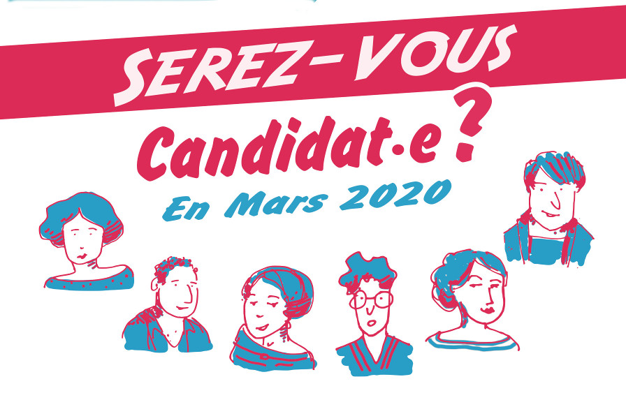 Serez-vous candidat-e en Mars 2020 ? Des portraits dessinées de citoyens et citoyennes.